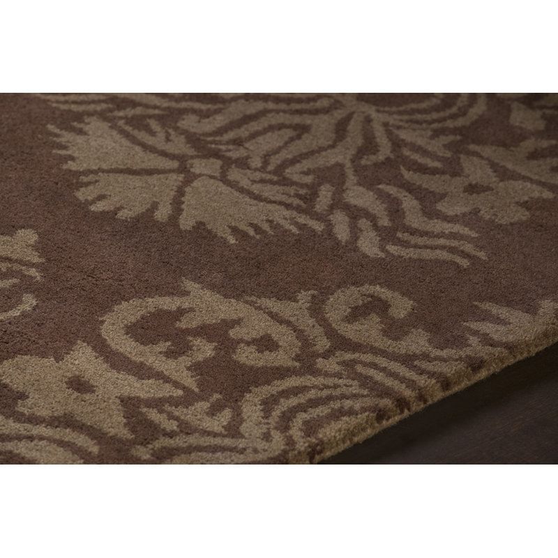 Tapis brun / brun clair Lars, Rond 7 pi 9 po