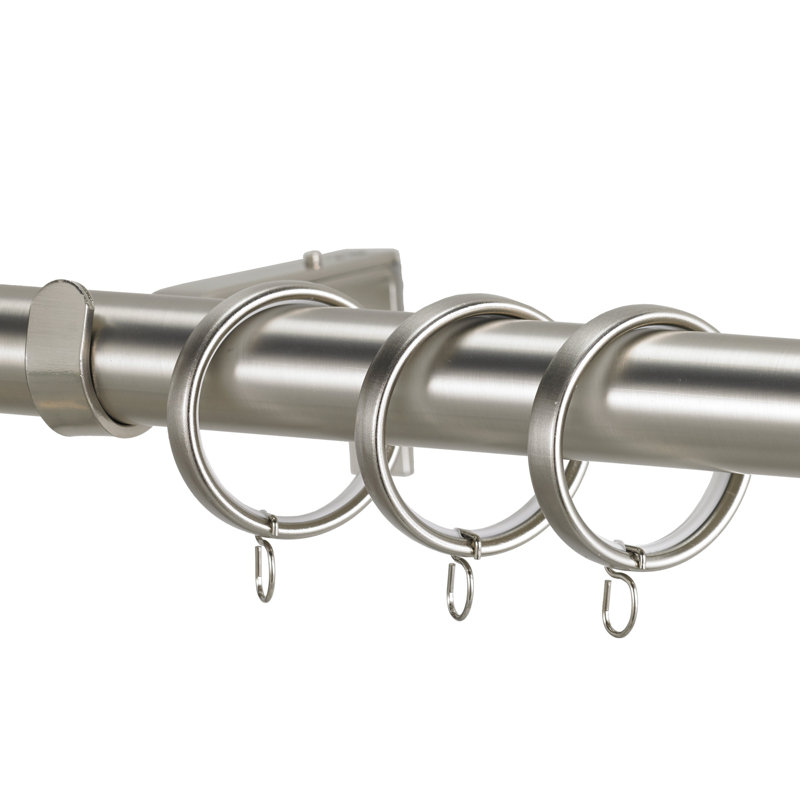 Tringle à rideaux simple 1,13 po Futch, Inoxydable, H 3 po x l 72 po x P 6 po
