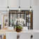1-Light Matte Black Single Geometric Pendant with Clear Glass