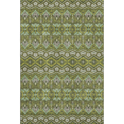 Premium Machine Washable Prisco Olive Rug