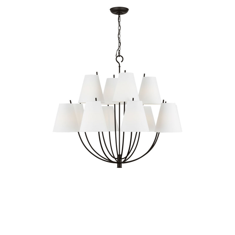 Marina Chandelier, 123.63" H x 40" W  x 40" D, Aged Iron
