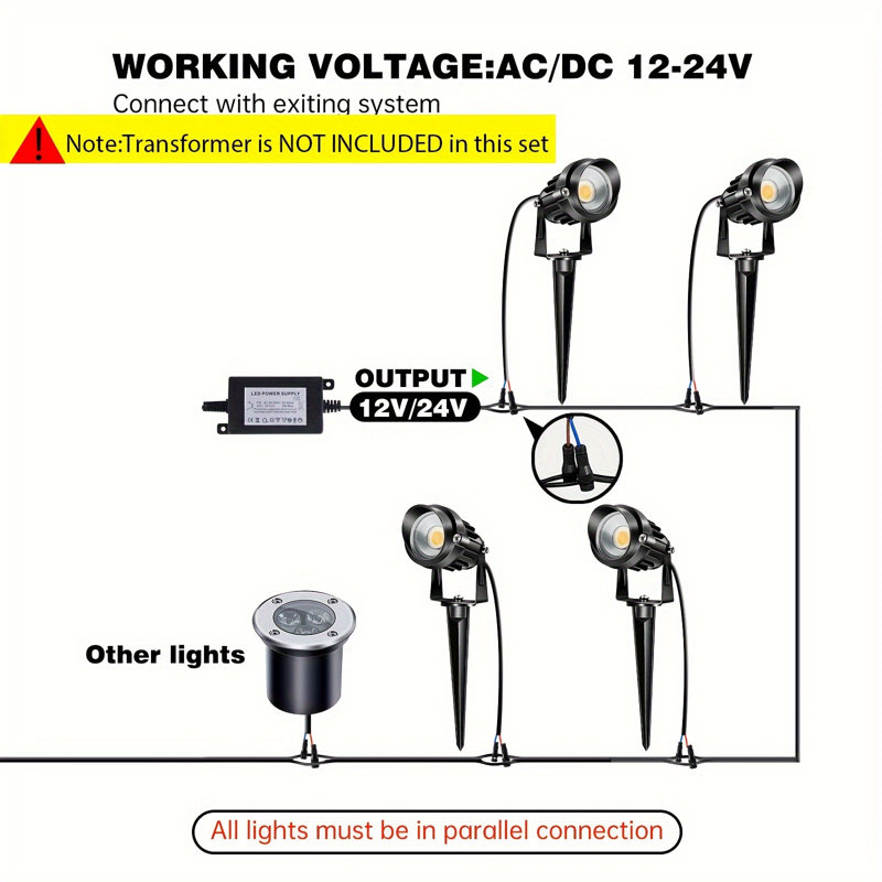 9W Low Voltage Metal Spotlight Pack（4Pcs）