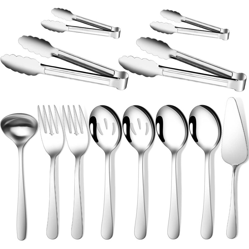 12-Piece Serving Set - Large Spoons, Forks