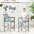 3-Piece Patio HDPE Bar Set Armchairs with Square High-Top Table Footrest Backrest -1824408891