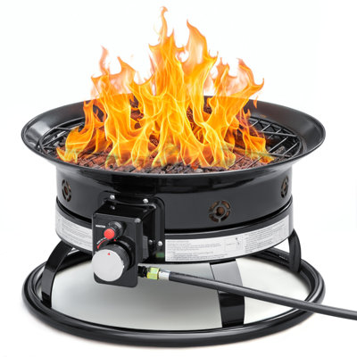 19-inch Propane Fire Pit: Smokeless Outdoor Enjoyment For Patio & Camping
