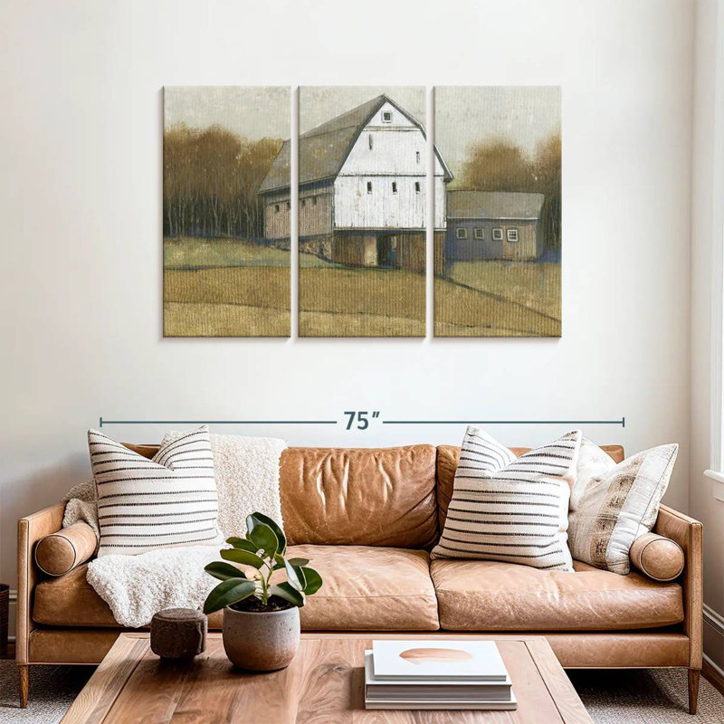 Lilie White Barn View I, 36" H x 57" W