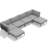 Metal Outdoor Patio Sectional With Cushions-386153138