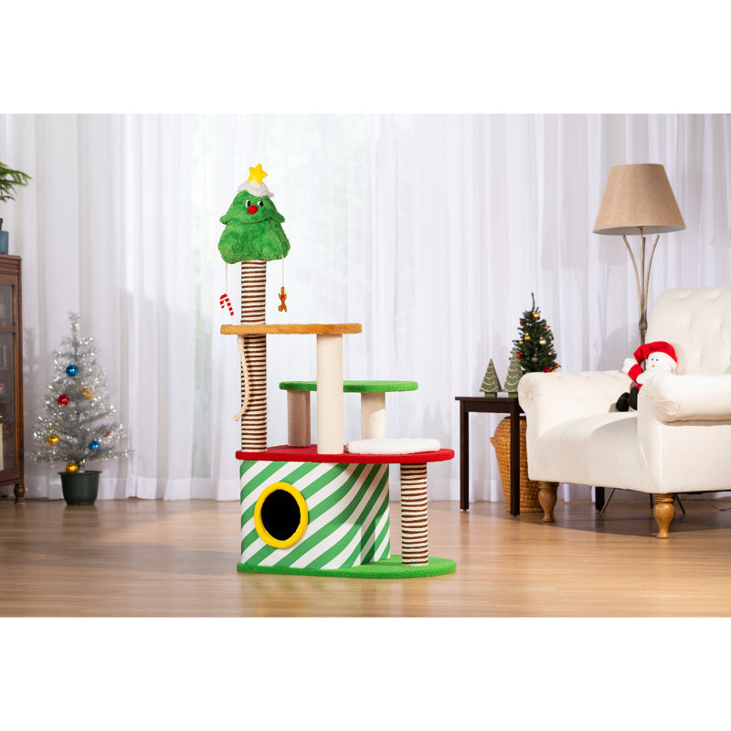 Kringle Cat Chateaux Cat Tree