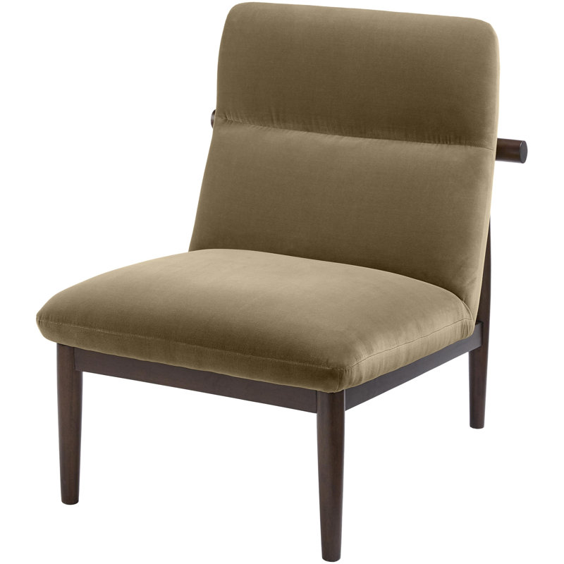 Deveon Modern Accent Chair, Brown 100% Cotton;Polyurethane