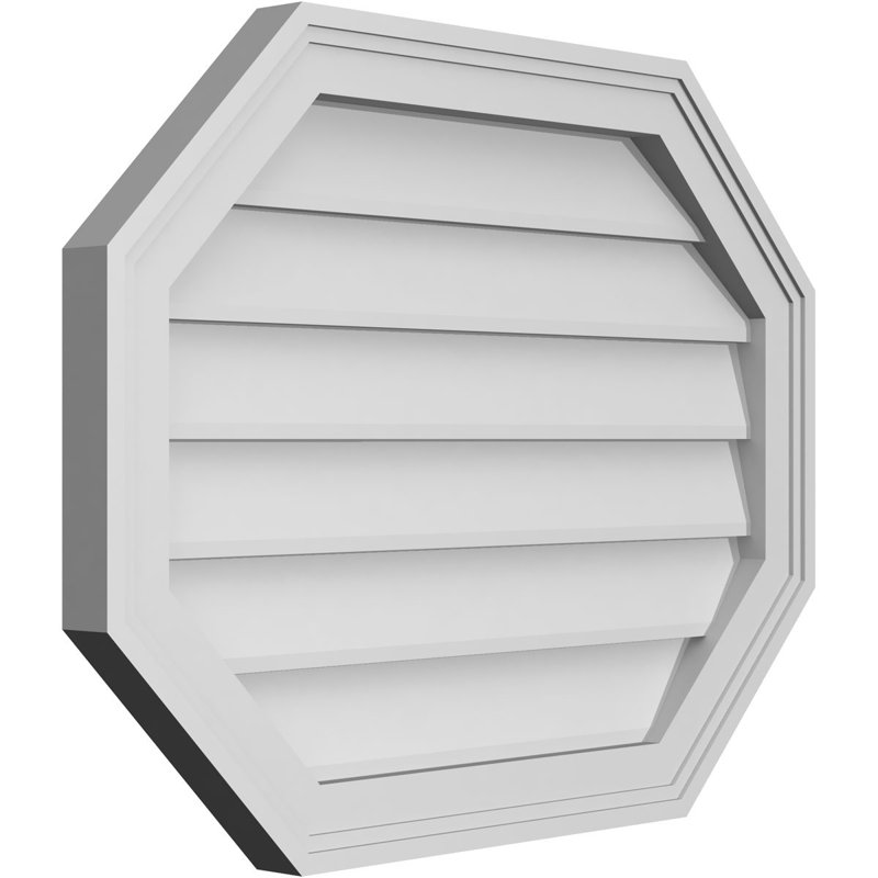 Évent horizontal gondole allongé en surface octogonal Signature, H 20 po x l 26 po x P 1,5 po