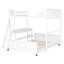 Lit double superposé au dessus d'un lit double avec bureau-1410492348