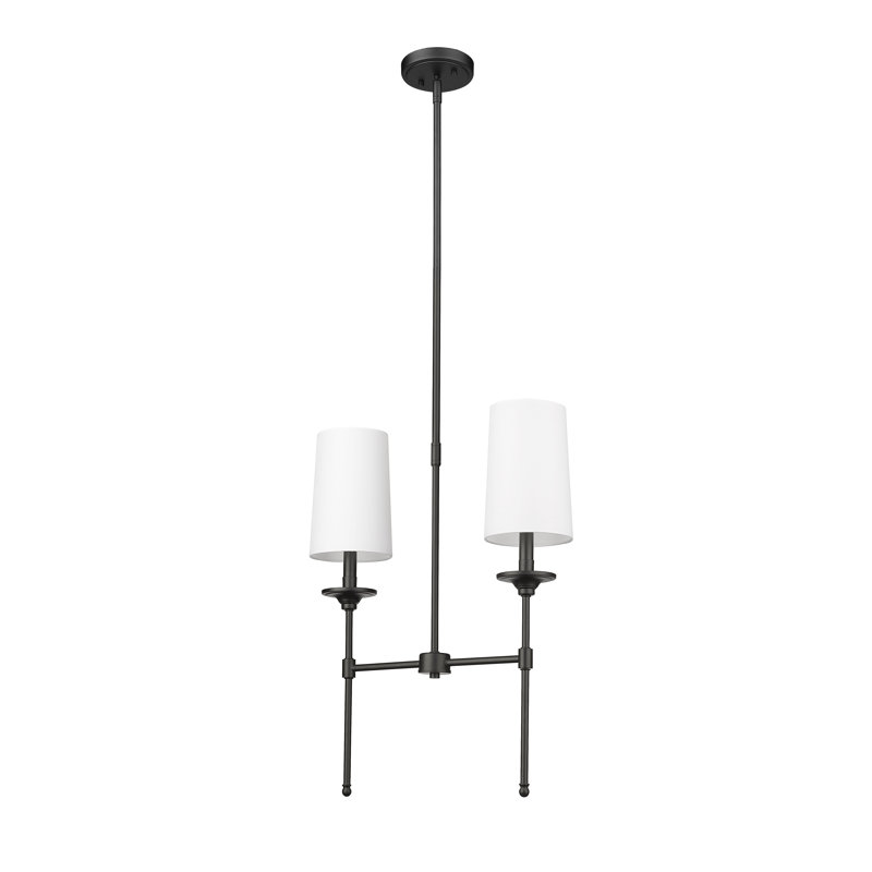 Kinley 2 - Light Dimmable Cylinder Chandelier, Matte Black