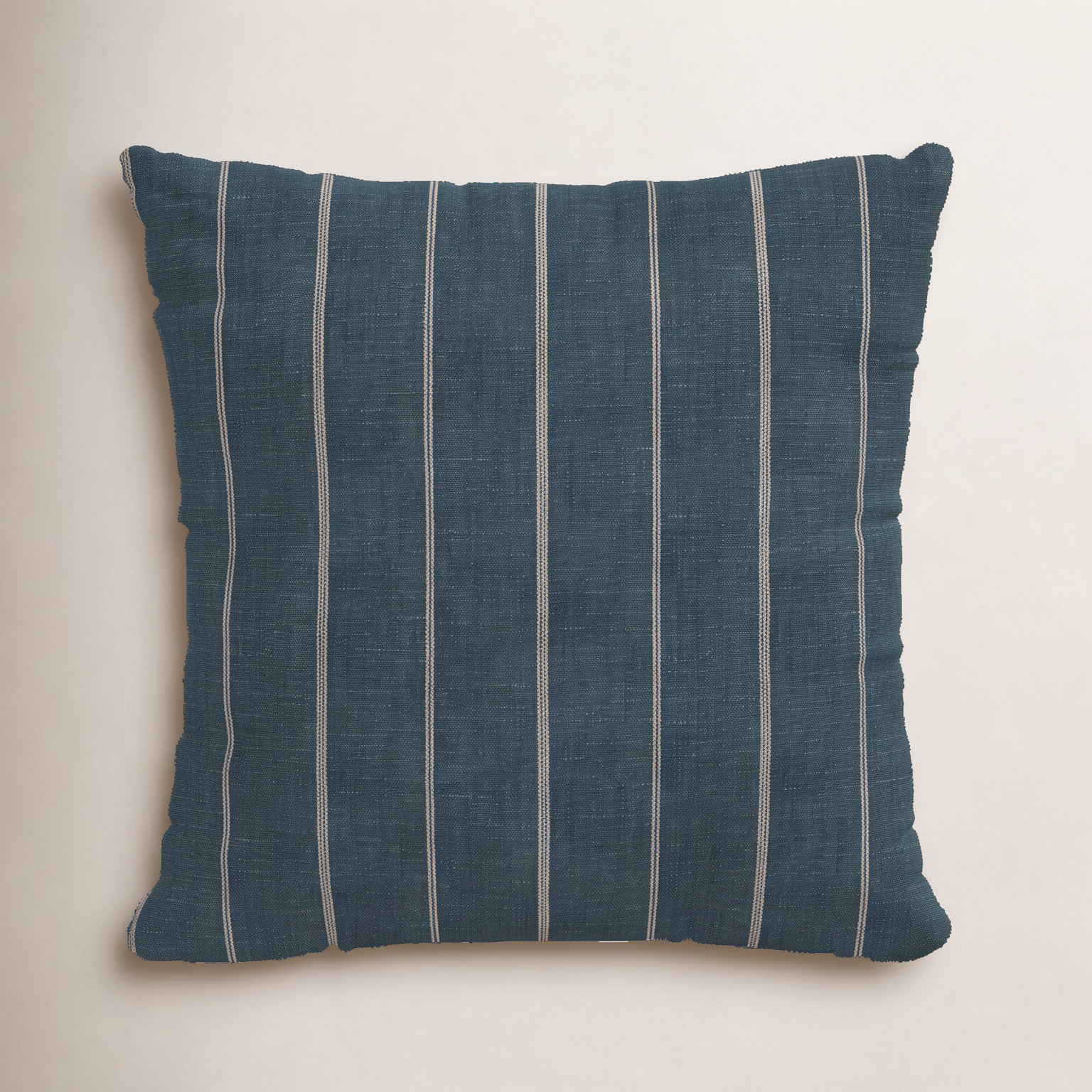 Clara Pillow Cover, 22" x 22", Feathers, Blue