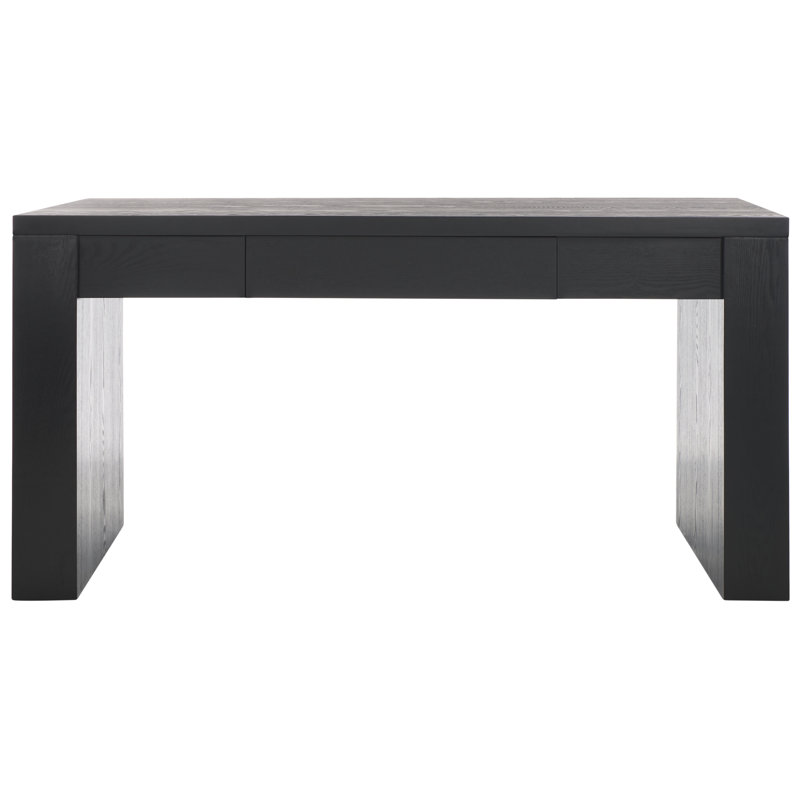 Deborah Solid Wood Writing Desk, Black