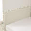 Structure de lit simple beige avec 2 tiroirs de rangement, lit en velours convertible, style moderne, doux, revêtement en eucalyptus renforcé et tiroirs, réglable pour la configuration de la chambre à coucher, look, confortable