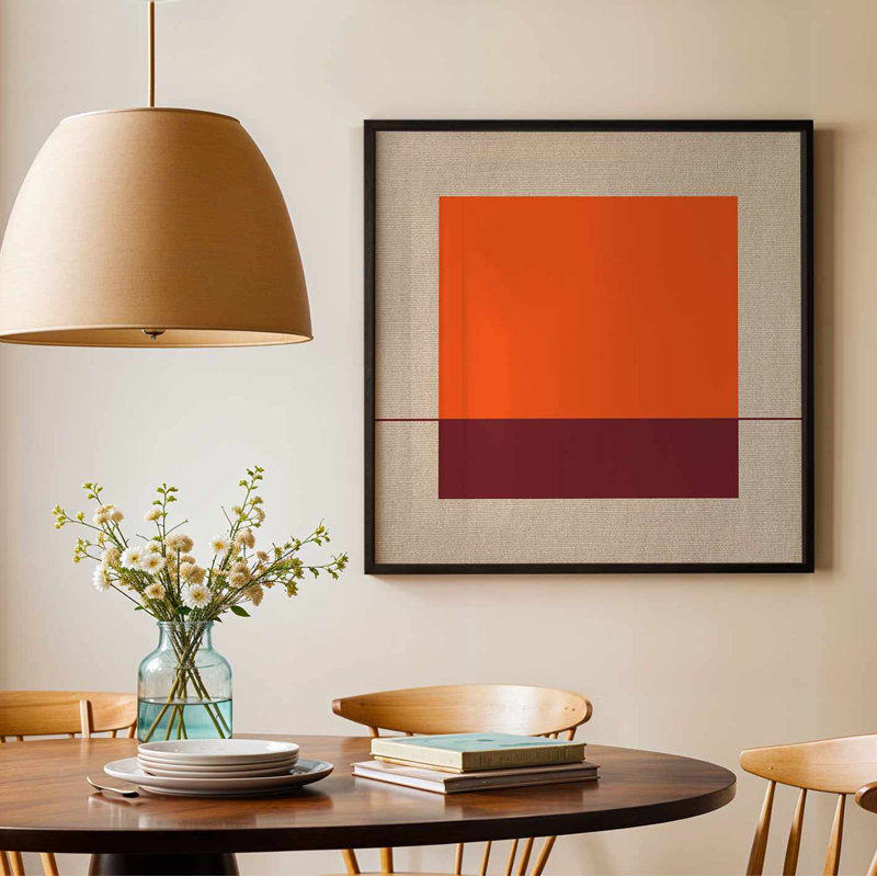 Élégante peinture sur toile encadrée, 29,1 po x 29,1 po | 100% toile avec une épaisseur de 1,4 pouce | Fixation murale facile avec quincaillerie de suspension incluse | Parfait pour le salon, la chambre à coucher ou le bureau