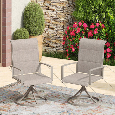 Swivel Patio Dining Chairs by Latitude Run