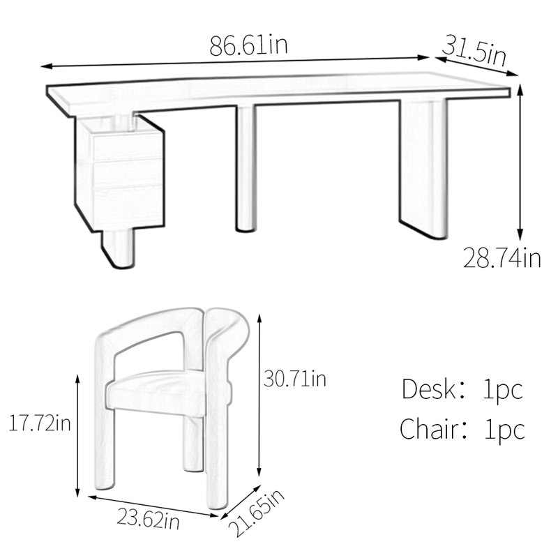 Parven, 28.74" H x 86.61" W x 31.5" D