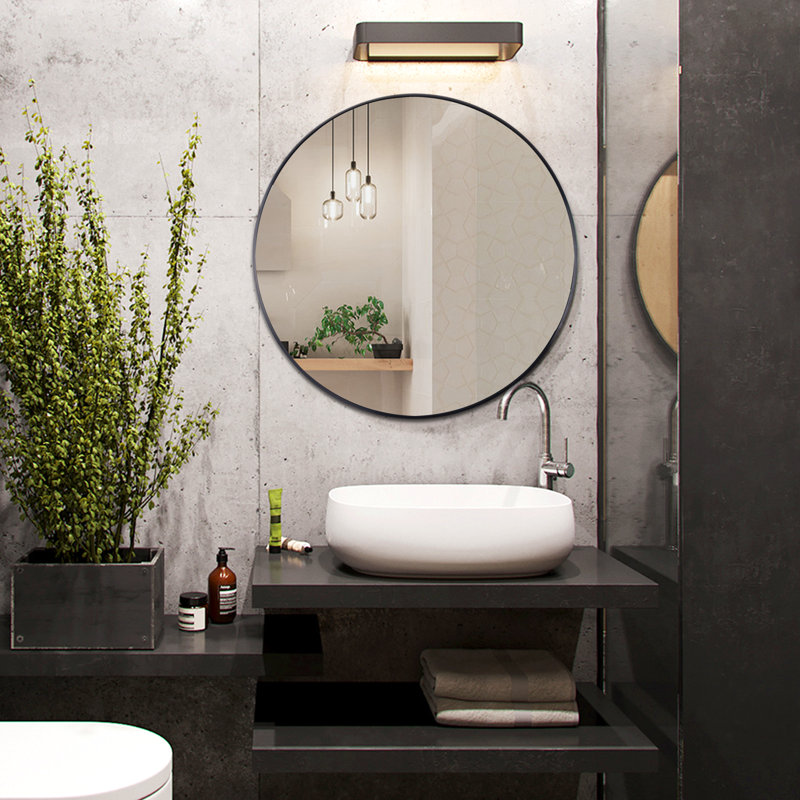 Aluminum Round Mirror, 30" x 30"