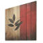 Red Leaves Red Ruby Reduction - Art mural en bois sur bois de pin naturel-346787040