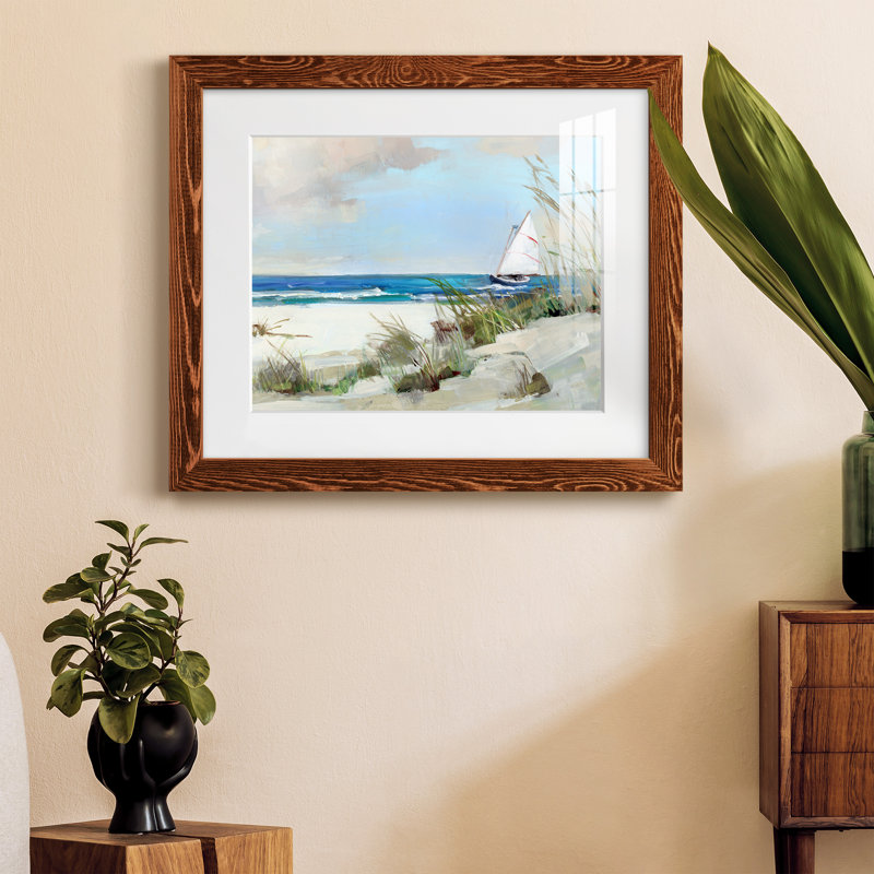 Brise de midi - Peinture encadrée, H 20 po x l 17 po x P 1,5 po, Cadre en érable