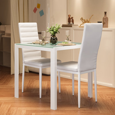 3 - Piece Glass Top Dining Set