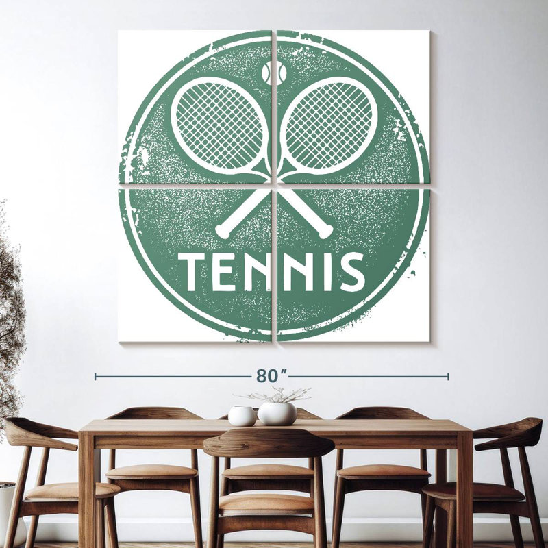 Kema Tennis Typography, 74" H x 74" W