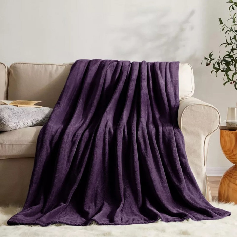 Fairmont Park Throw, 150cm W x 200cm L, Aubergine