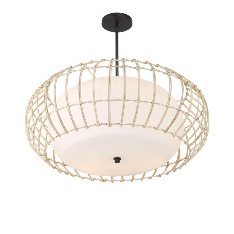 4 - Light Dimmable Drum Chandelier