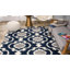 Tapis bleu marine à poils longs Gertz-40824093