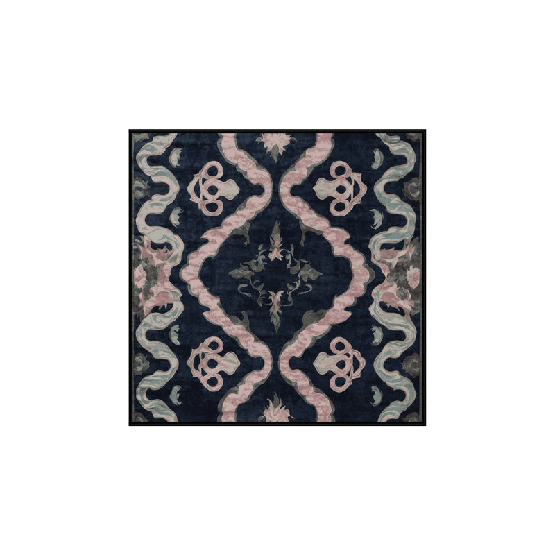 Machine Washable Gray Area Rug, Square 3'