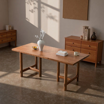 Bureau d'écriture simple brun durable en orme simple