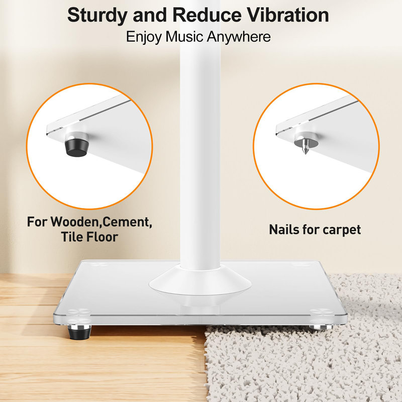 Universal Speaker Stands Height Adjustable 28"-37.4"
