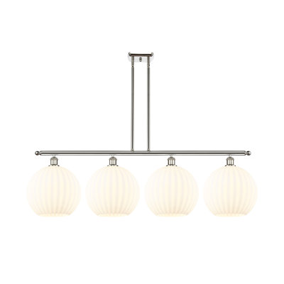 Bepler 4 - Light Steel Dimmable Kitchen Island Globe Chandelier