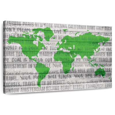 Senne Travel Quotes World Map Green