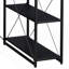 Bureau noir avec tablettes ouvertes et huche-451452040