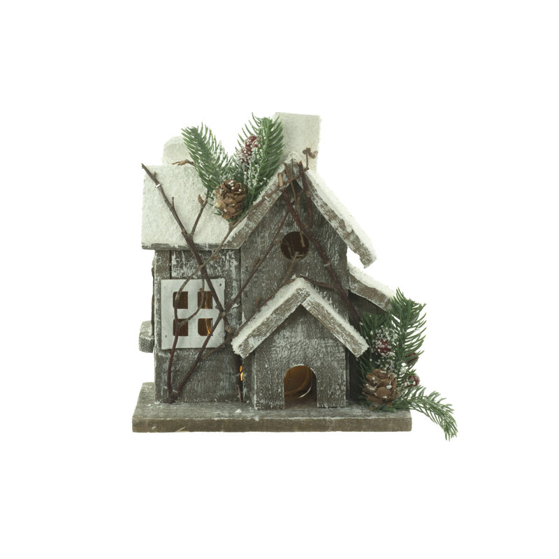 Maison éclairée grise