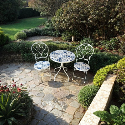 Weston 2 - Person Metal Patio Dining Set with Round Table