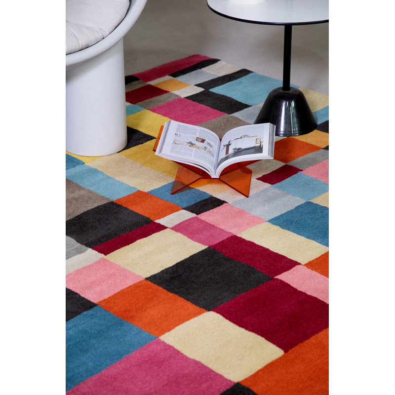 Estella Hand Tufted Wool Geometric Area Rug, Rectangle 9' x 12'