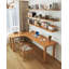Bureau moderne en bois massif en forme de L-1075776766
