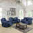Similicuir bleu est en rupture de stock