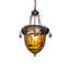 14" Wide Acorn & Oak Leaf Inverted Pendant