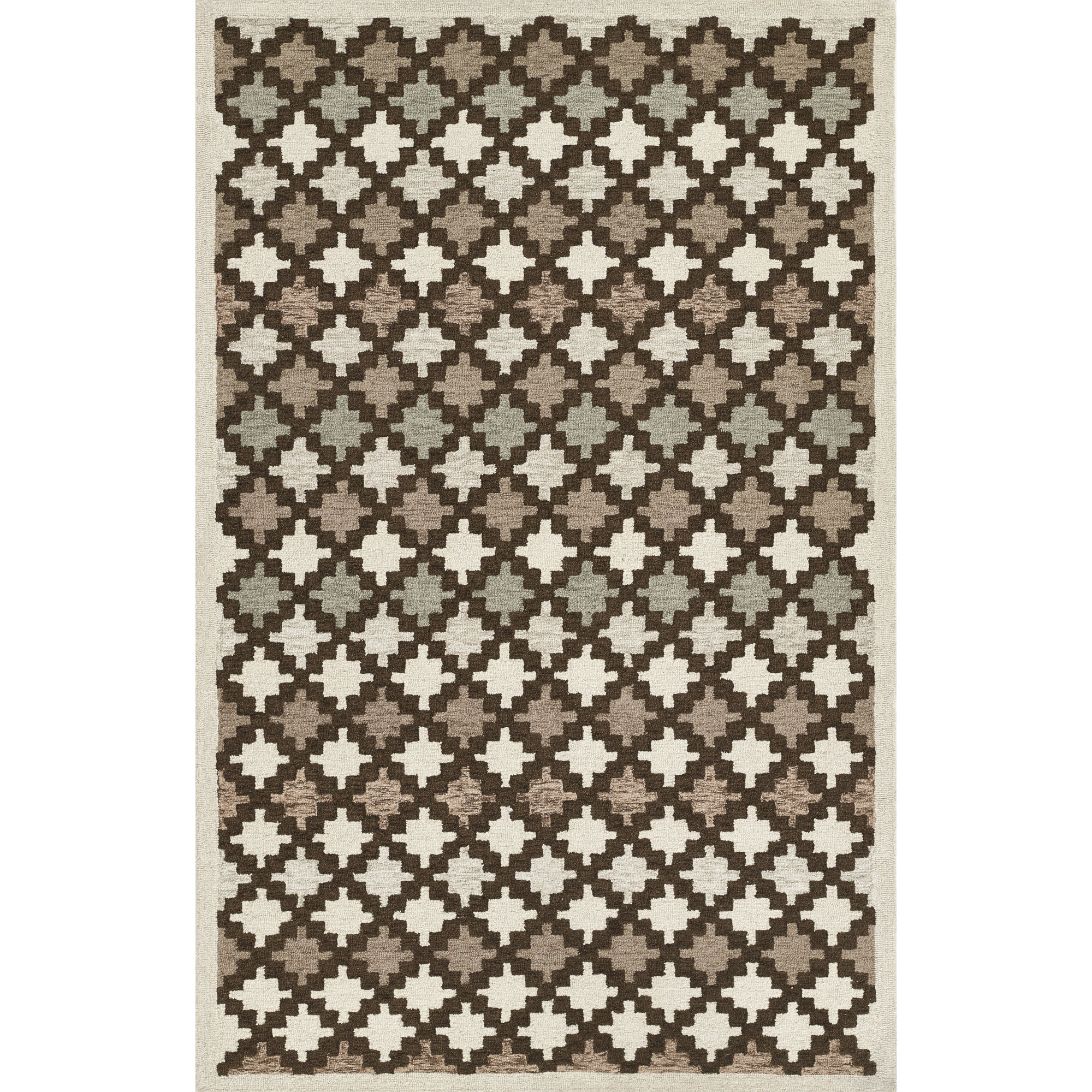 Abbott Hand Tufted Wool Tan Rug, Rectangle 8' x 10'