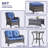 Bonia Wicker 4 - Person Patio Conversation Set with Cushions-115148400-115148402