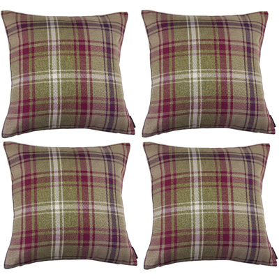 Plaid Square Cushion Cover
