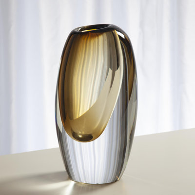 Offset Vase-Moss Green-Lg