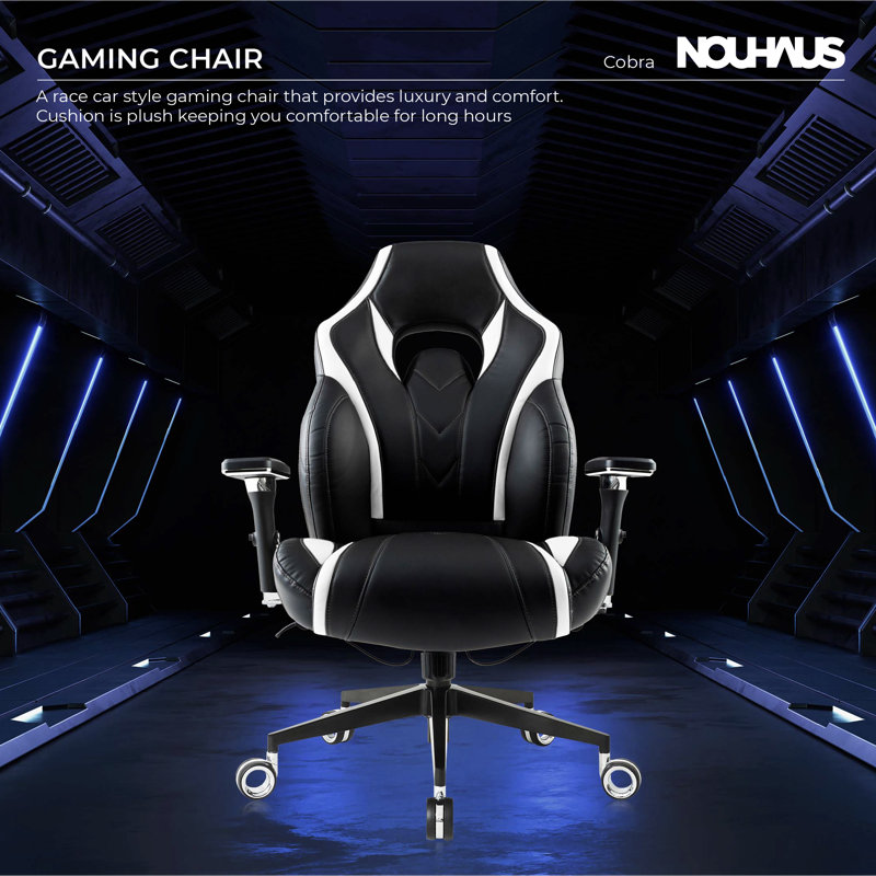 Fauteuil de bureau Nouhaus Cobra, Blanc / noir