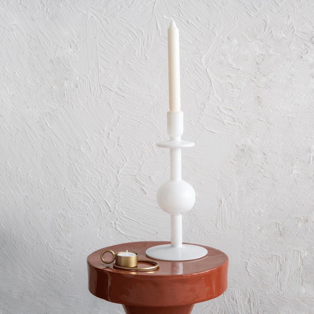Glass Candlestick Holder