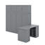 Grand lit escamotable avec bureau, tablettes et armoires