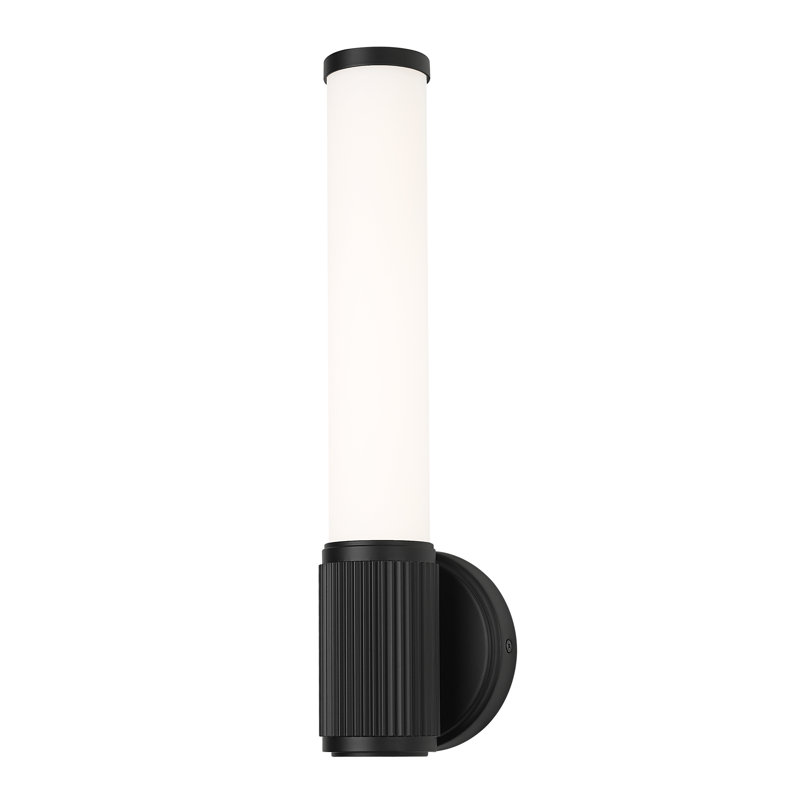 Easmor 1 Light Wall Sconce in Matte Black, Matte Black